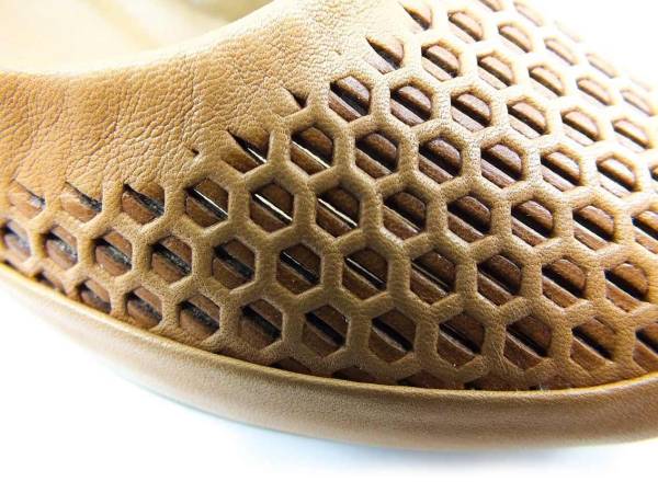 Hakiki Deri Dolgu Topuklu Bayan Ayakkabı - Taba - 10-1