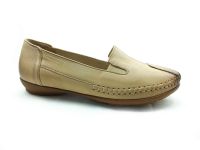 Hakiki Deri Günlük Bayan Ayakkabı - Bej - 134 - Thumbnail