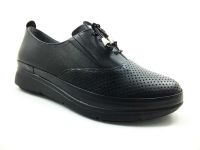 Hakiki Deri Günlük Bayan Ayakkabı - Siyah - 1908 - Thumbnail