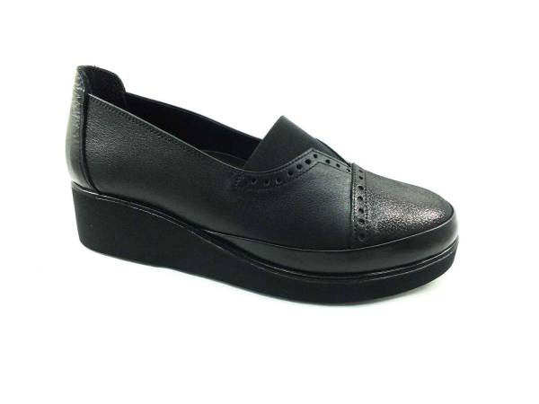 Hakiki Deri Günlük Kadın Ayakkabı - Siyah - 99