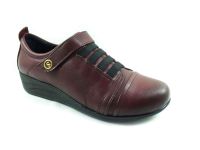 Hakiki Deri Günlük Cırtlı Kadın Ayakkabı - Bordo - 240 - Thumbnail