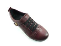 Hakiki Deri Günlük Cırtlı Kadın Ayakkabı - Bordo - 240 - Thumbnail