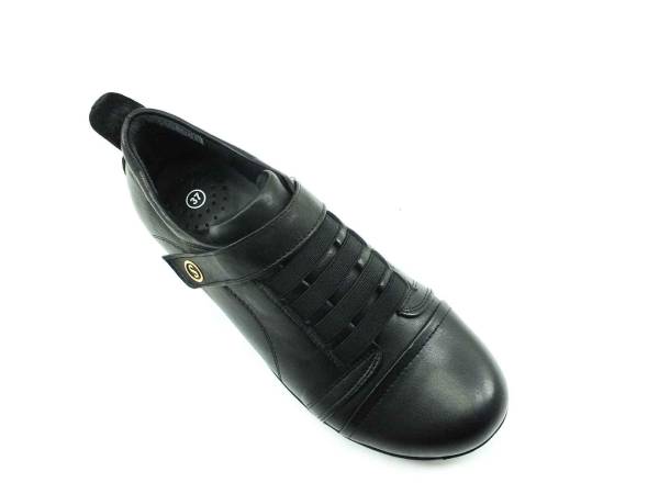 Hakiki Deri Günlük Cırtlı Kadın Ayakkabı - Siyah - 240