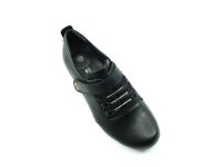 Hakiki Deri Günlük Cırtlı Kadın Ayakkabı - Siyah - 385 - Thumbnail