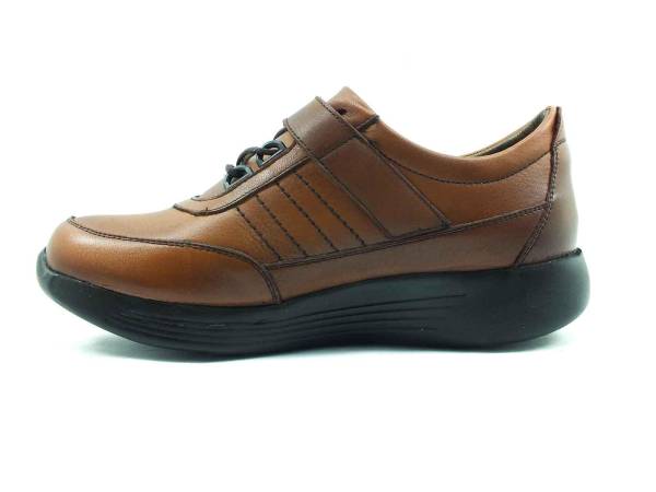 Hakiki Deri Günlük Cırtlı Kadın Ayakkabı - Taba - 1031