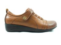 Hakiki Deri Günlük Cırtlı Kadın Ayakkabı - Taba - 240 - Thumbnail