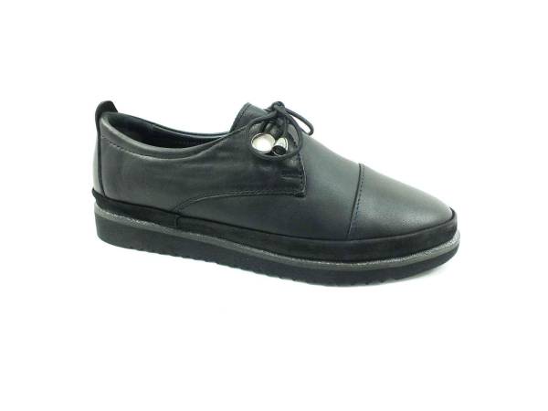 Hakiki Deri Günlük Kadın Ayakkabı - Siyah - 04.99