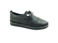 Hakiki Deri Günlük Kadın Ayakkabı - Siyah - 04.99 - Thumbnail