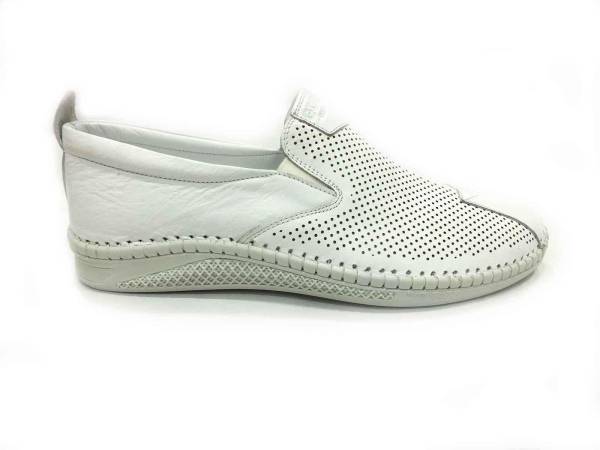 Hakiki Deri Günlük Yazlık Erkek Ayakkabı Beyaz 05 1036