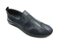 Hakiki Deri Günlük Yazlık Erkek Ayakkabı Lacivert 05 1036 - Thumbnail