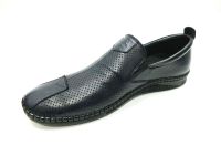 Hakiki Deri Günlük Yazlık Erkek Ayakkabı Lacivert 05 1036 - Thumbnail