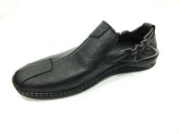 Hakiki Deri Günlük Yazlık Erkek Ayakkabı Siyah 05 1034 - Thumbnail