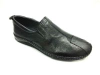 Hakiki Deri Günlük Yazlık Erkek Ayakkabı Siyah 05 1036 - Thumbnail