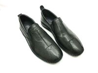 Hakiki Deri Günlük Yazlık Erkek Ayakkabı Siyah 05 1036 - Thumbnail