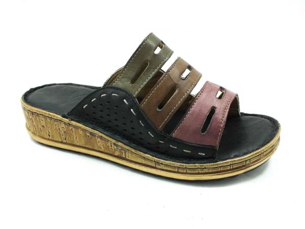 Hakiki Deri Kadın Terliği Siyah