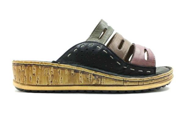 Hakiki Deri Kadın Terliği Siyah