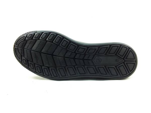 Hakiki Deri Streç Erkek Sneaker Ayakkabı - Siyah - 4459