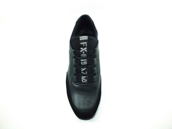 Hakiki Deri Streç Erkek Spor Ayakkabı - Siyah - 4700