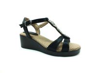 Hakiki Deri Tokalı Kadın Sandalet - Siyah - 561 - Thumbnail