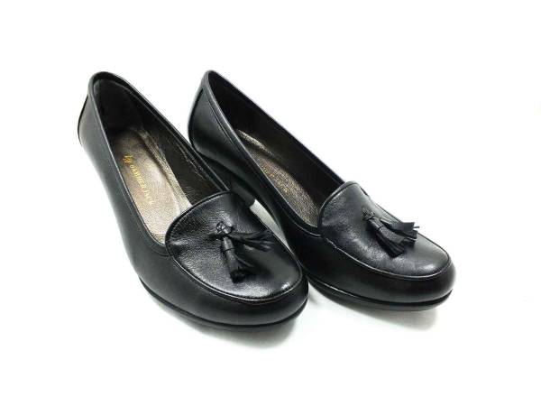 Hamer Jack Hakiki Deri Topuklu Ayakkabı Siyah 07 950