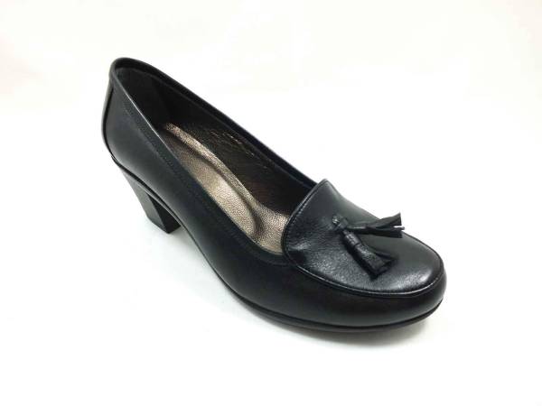 Hamer Jack Hakiki Deri Topuklu Ayakkabı Siyah 07 950