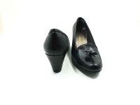 Hamer Jack Hakiki Deri Topuklu Ayakkabı Siyah 07 950 - Thumbnail