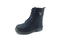 Hammer Jack Bağcıklı-Fermuarlı Erkek Deri Bot Lacivert-Nubuk 07 17600-M - Thumbnail