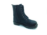 Hammer Jack Bağcıklı-Fermuarlı Erkek Deri Bot Lacivert-Nubuk 07 17600-M - Thumbnail