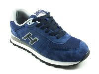 Hammer Jack Bağcıklı Hakiki Deri Spor Ayakkabı İndigo-Gri 07 19250 - Thumbnail