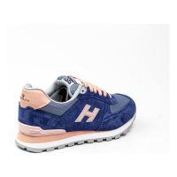 Hammer Jack Bağcıklı Hakiki Deri Spor Ayakkabı İndigo-Pudra 07 19250 G - Thumbnail