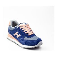 Hammer Jack - Hammer Jack Bağcıklı Hakiki Deri Spor Ayakkabı İndigo-Pudra 07 19250 G