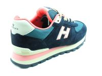 Hammer Jack Bağcıklı Hakiki Deri Spor Ayakkabı Lacivert-Pembe 07 19250 G - Thumbnail