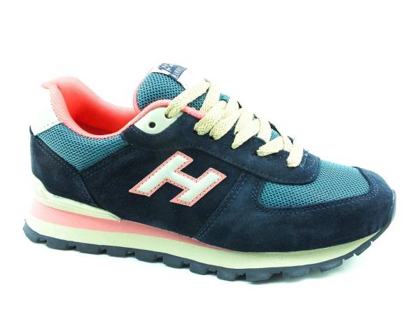 Hammer Jack Bağcıklı Hakiki Deri Spor Ayakkabı Lacivert-Pembe 07 19250 G - 1