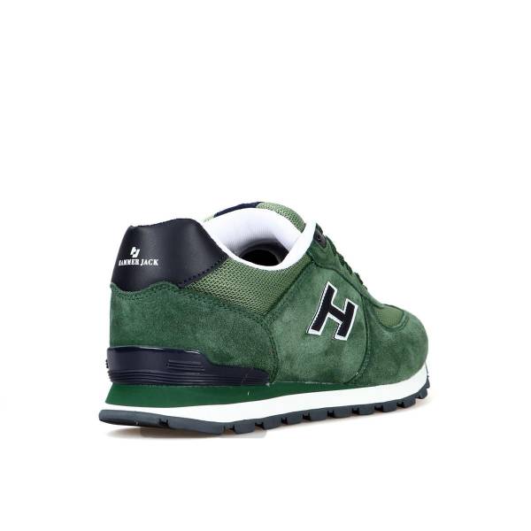 Hammer Jack Bağcıklı Hakiki Deri Spor Ayakkabı Yeşil-Lacivert 07 19250
