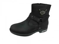 Hammer Jack Hakiki Deri Harley Bot Siyah 07 6000-M - Thumbnail