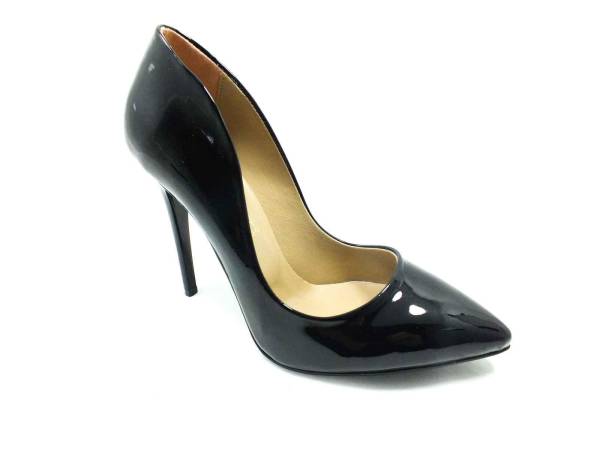 Caprito İnce Topuklu Kadın Stiletto Siyah-Rugan 13 1800