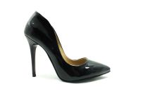 Caprito İnce Topuklu Kadın Stiletto Siyah-Rugan 13 1800 - Thumbnail