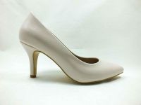 Marine Shoes 7 cm Topuklu Ayakkabı Bej-Kırışık 86 412 - Thumbnail