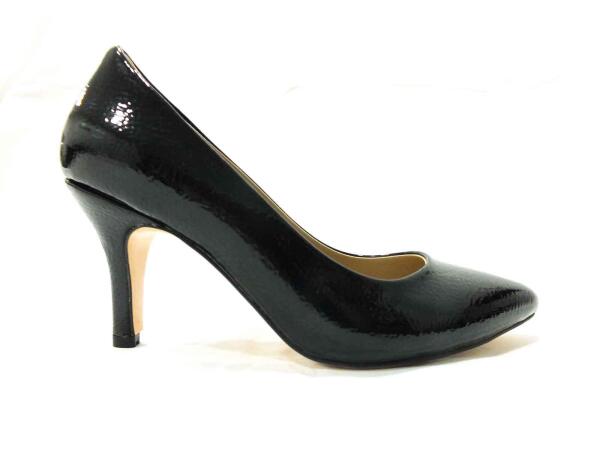 Marine Shoes 7 cm Topuklu Ayakkabı Siyah-Rugan 86 412 - 1