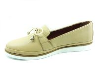 Marine Shoes Gerçek Deri Kadın Babet Ayakkabı Bej 86 K104 - Thumbnail