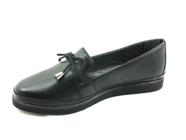 Marine Shoes Gerçek Deri Kadın Babet Ayakkabı Siyah 86 K104