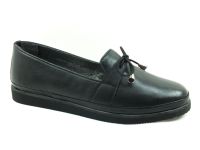 Marine Shoes Gerçek Deri Kadın Babet Ayakkabı Siyah 86 K104 - Thumbnail