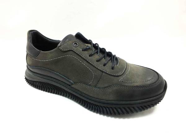 Marine Shoes Hakiki Deri Erkek Ayakkabısı Gri-Nubuk 86 545