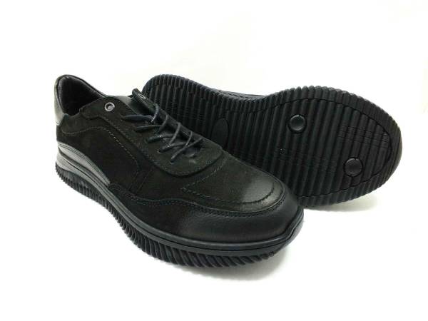 Marine Shoes Hakiki Deri Erkek Ayakkabısı Siyah-Nubuk 86 545