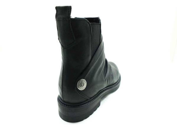 Marine Shoes Hakiki Deri Fermuarlı Kadın Botu Siyah 86 70113