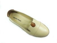 Marine Shoes Hakiki Deri Günlük Bayan Ayakkabı Bej 86 P01 - 4