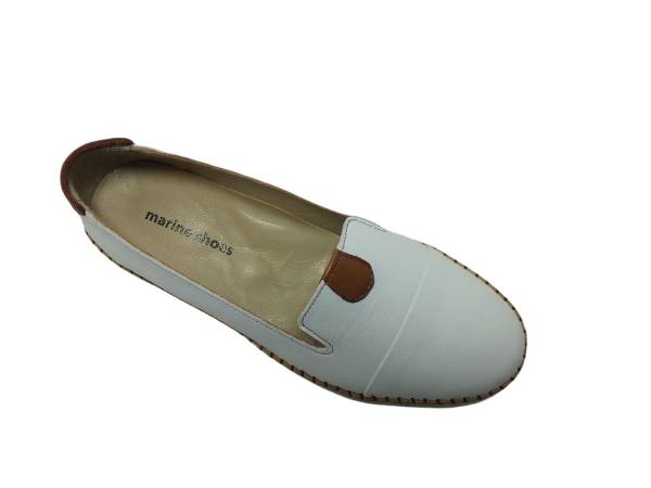 Marine Shoes Hakiki Deri Günlük Bayan Ayakkabı Beyaz 86 P01