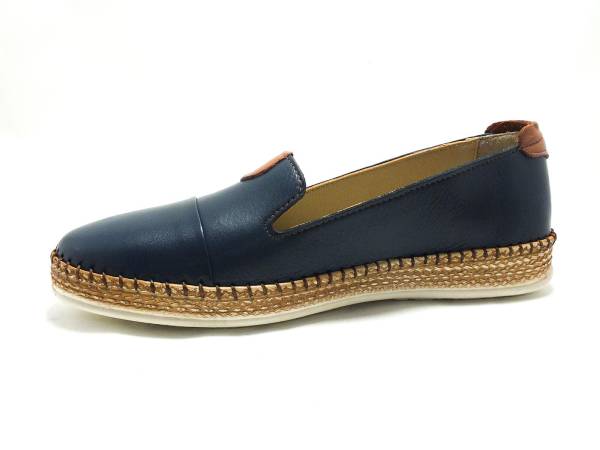 Marine Shoes Hakiki Deri Günlük Bayan Ayakkabı Lacivert 86 P01