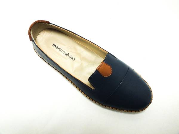 Marine Shoes Hakiki Deri Günlük Bayan Ayakkabı Lacivert 86 P01