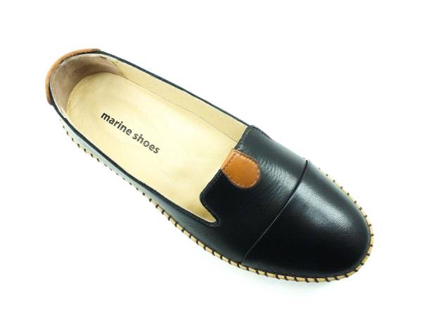 Marine Shoes Hakiki Deri Günlük Bayan Ayakkabı Siyah 86 P01